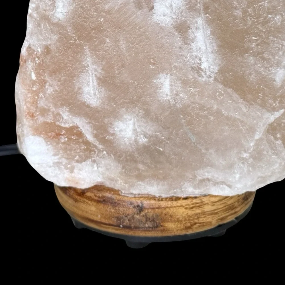 Himalayan Pink Salt Crystal Lamp, Corded Plug-In Table Lamp w/ Switch 7.25